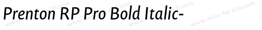 Prenton RP Pro Bold Italic字体转换